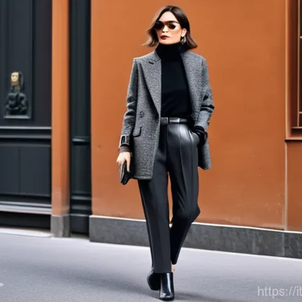 셔츠 안입는 겨울 이너 - **Urban Elegance in Thermal Layers:**
    "A stylish Italian woman, in her late 20s, with a chic, so...