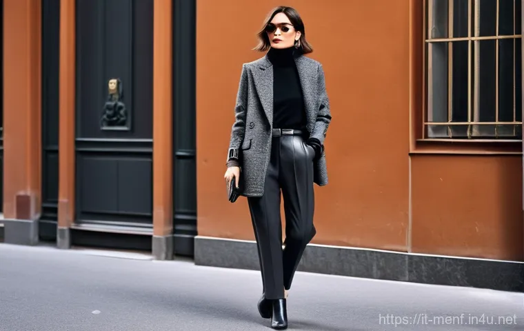 셔츠 안입는 겨울 이너 - **Urban Elegance in Thermal Layers:**
    "A stylish Italian woman, in her late 20s, with a chic, so...
