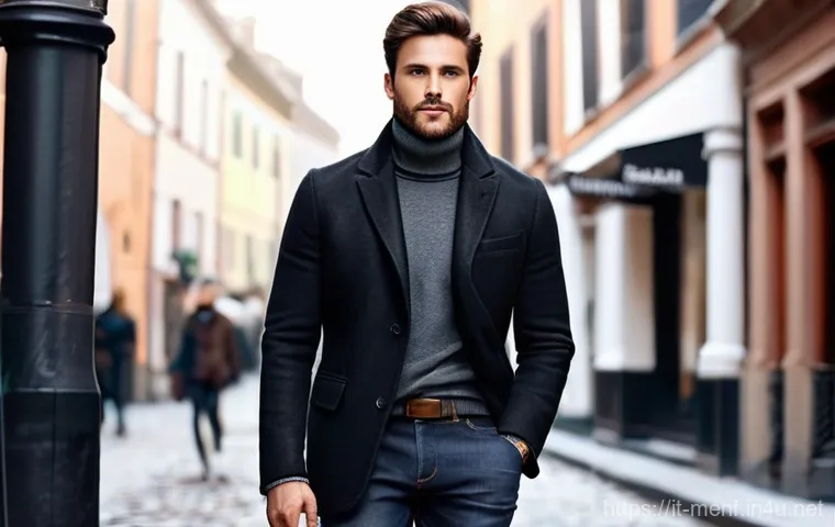 겨울 남성 가죽 장화 - **Prompt: Elegant Men's Chelsea Boots in an Urban Setting**
    "A stylish Italian man, in his late ...