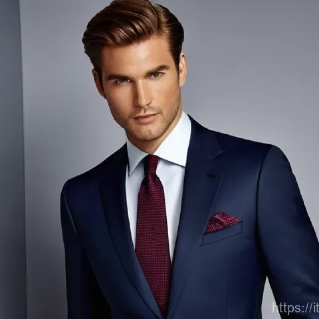 셔츠와 넥타이 조합 - **Prompt: "The Impeccable Professional"**
    A confident male model, mid-30s, stands in a modern, w...