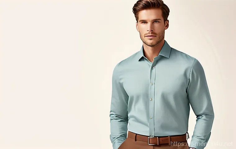 셔츠와 넥타이 조합 - **Prompt: "Sophisticated Urban Brunch"**
    A stylish man, early 30s, with a relaxed yet refined de...