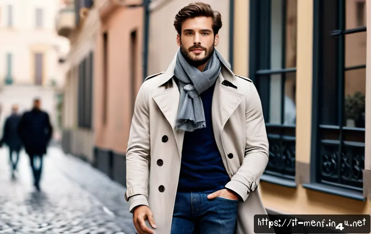 남성용 스카프 매는 법 관련 이미지 1